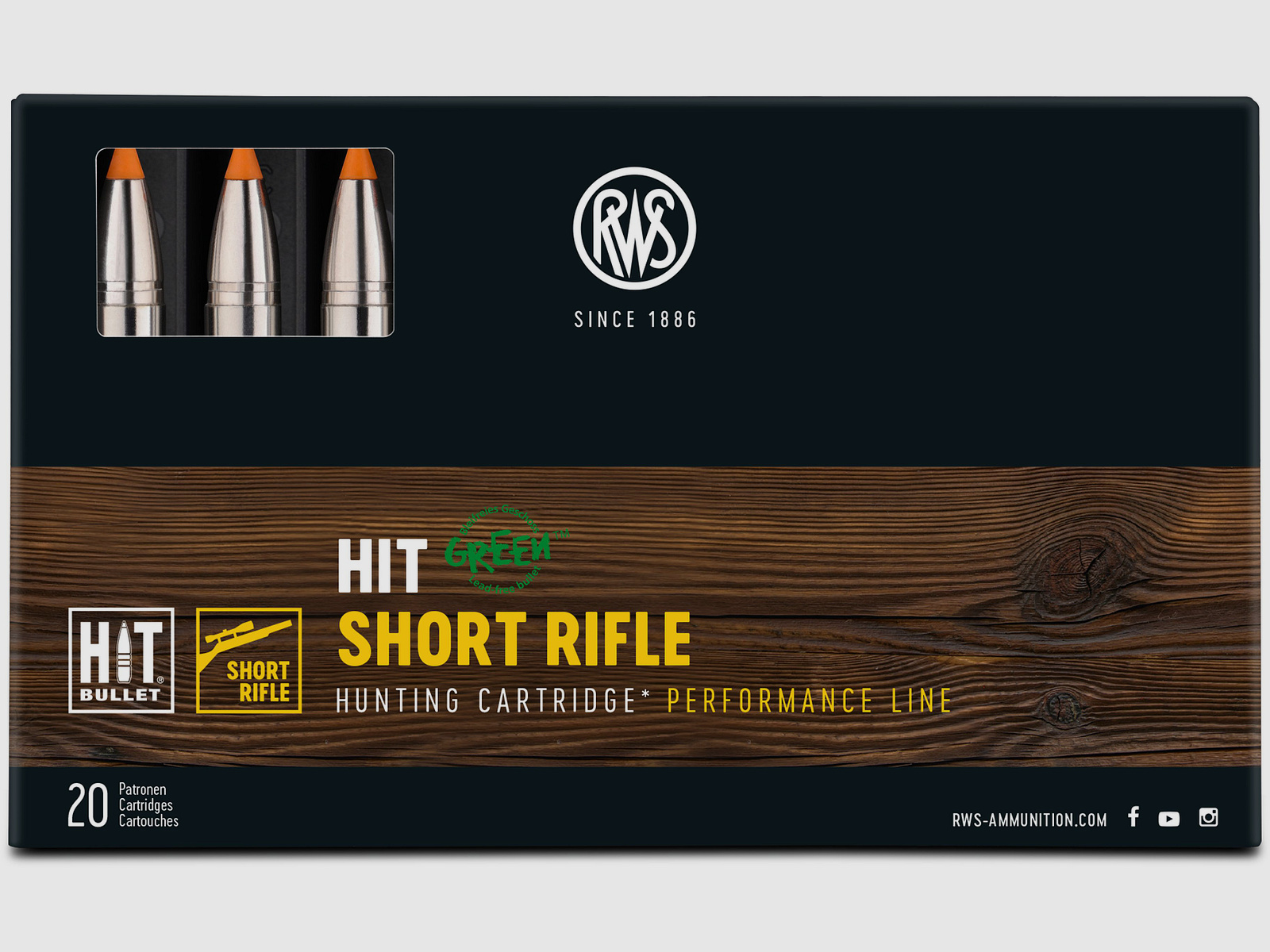 RWS 9,3x62 HIT 16,2g ShortRifle Bleifrei