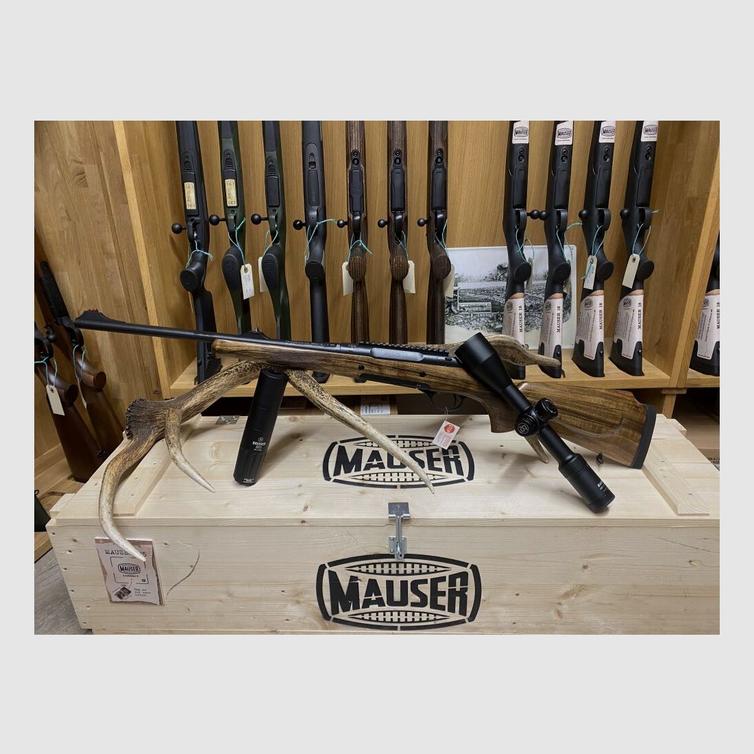 Haenel 10 Lady Timber Compact, mit Bauer HD 2-16x50 L7F ASV