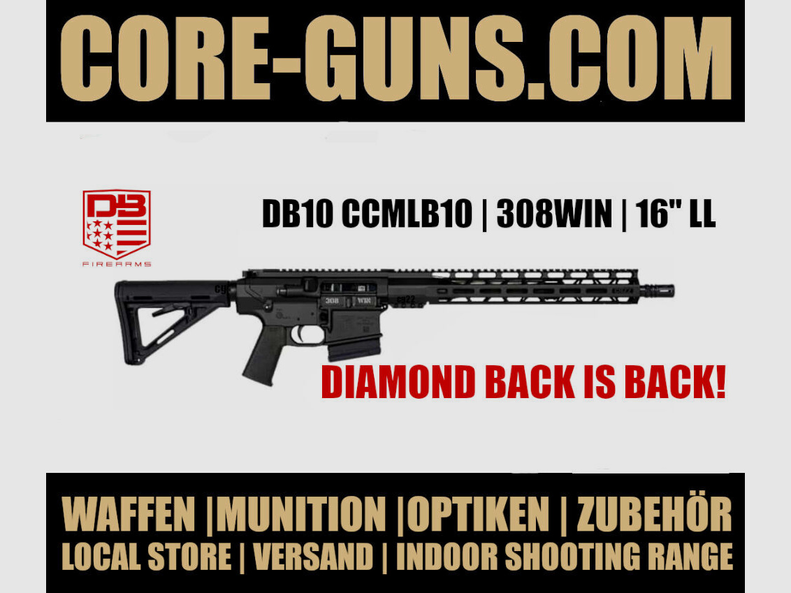 Diamondback Firearms AR10 halbautomatische Büchse, Kaliber 308Win 16" für Sport und Jagd - IWA Special 2025