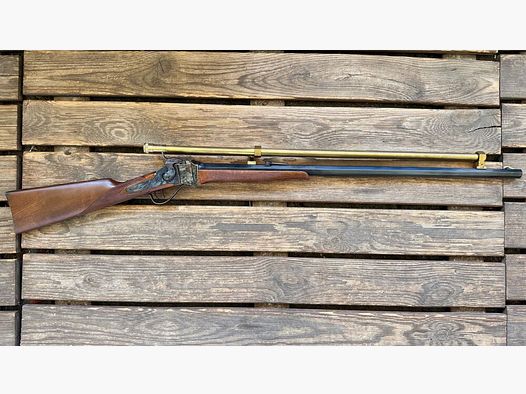 Pedersoli Sharps Sporting Rifle 45 70 mit Messingscope Rarität !!! .45-70Gov
