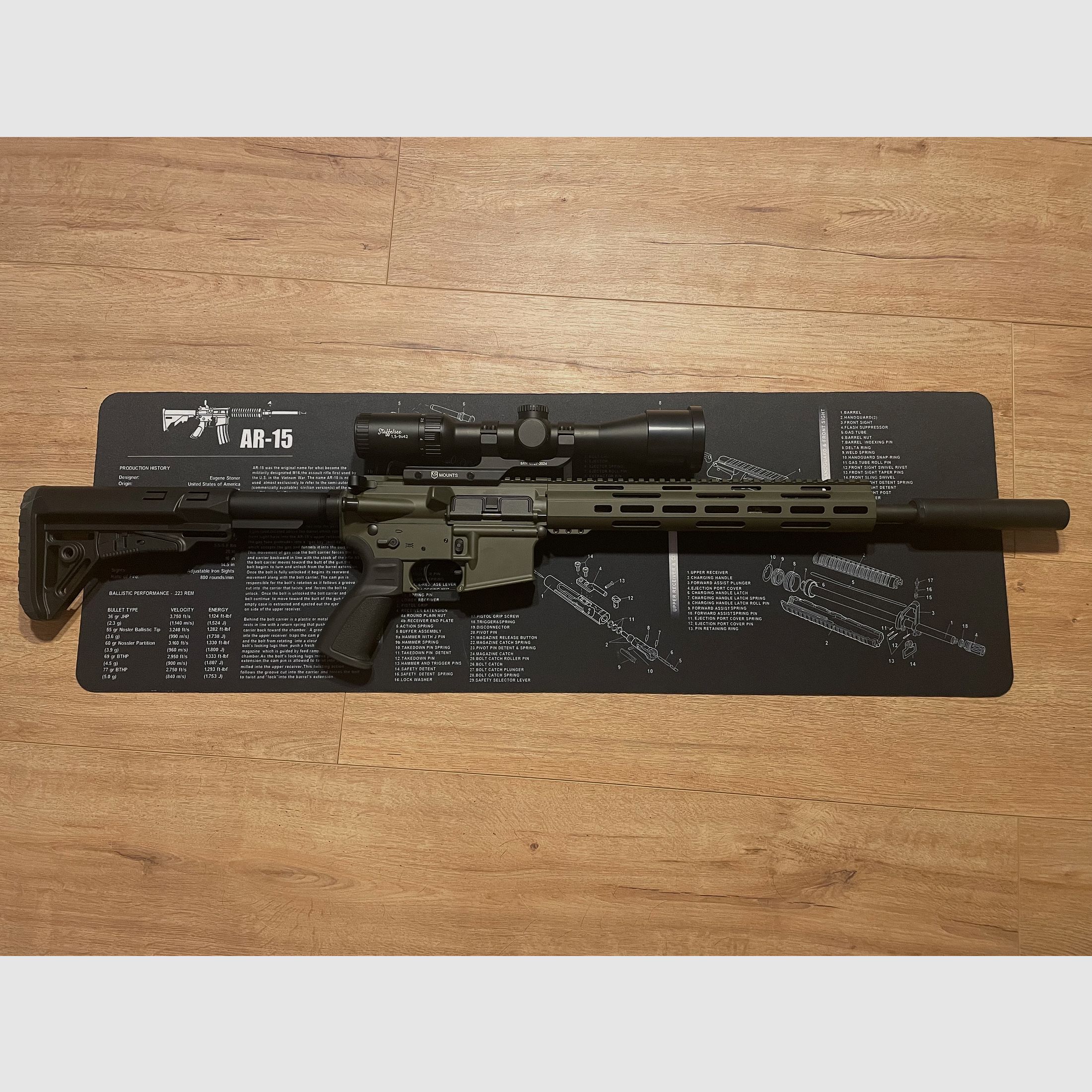LuxDefTec LDT AR 15 .223 Rem 14,5“ OD Green