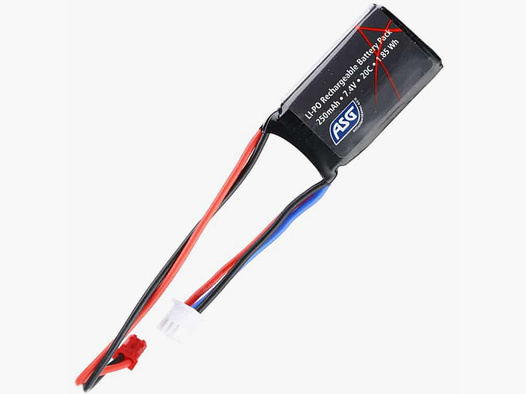 ASG 74V 250mAh 20C LiPo (JST plug)