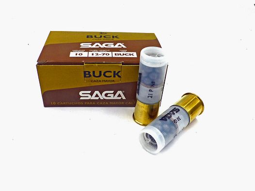 Patronen SAGA Kal. 12/70 Buckshot 21P, ab 90ct /Stück