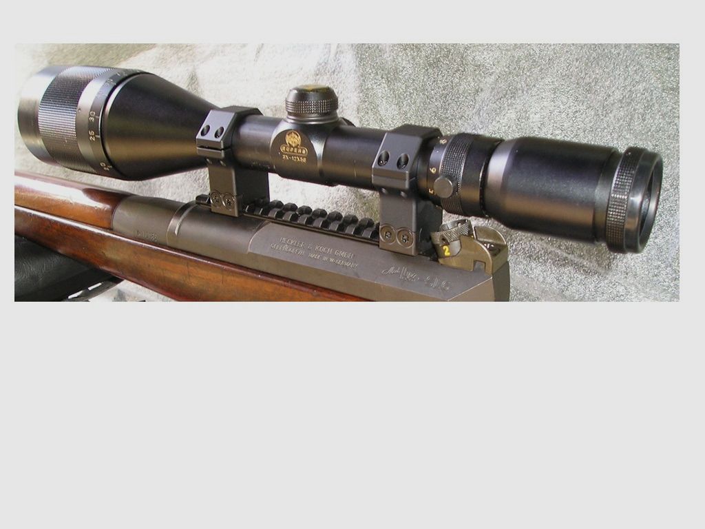 PICATINNY-SCHIENE  für Heckler&Koch SL6/SL7 + HK630/HK770/HK940  mit 30 mm ZF Ringe