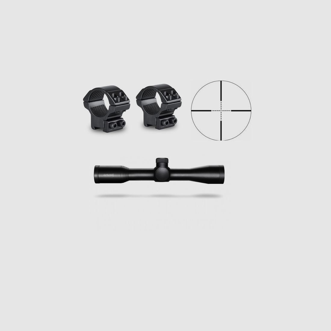Hawke FastMount cannocchiale da puntamento 4×32 Mil Dot per carabina ad aria compressa