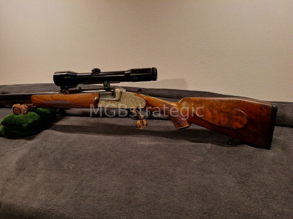 Krieghoff Ulm Zijsluiting Systeem Dubbelgeweer - Zeiss Richtkijker