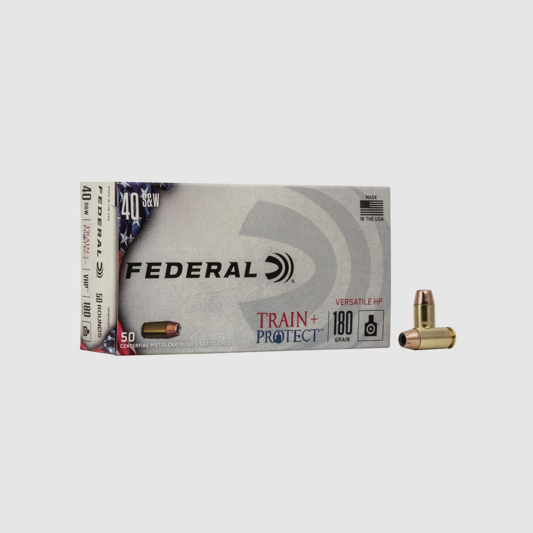 Federal Train+Project .40 S&W 180GR JHP 50 cartridges