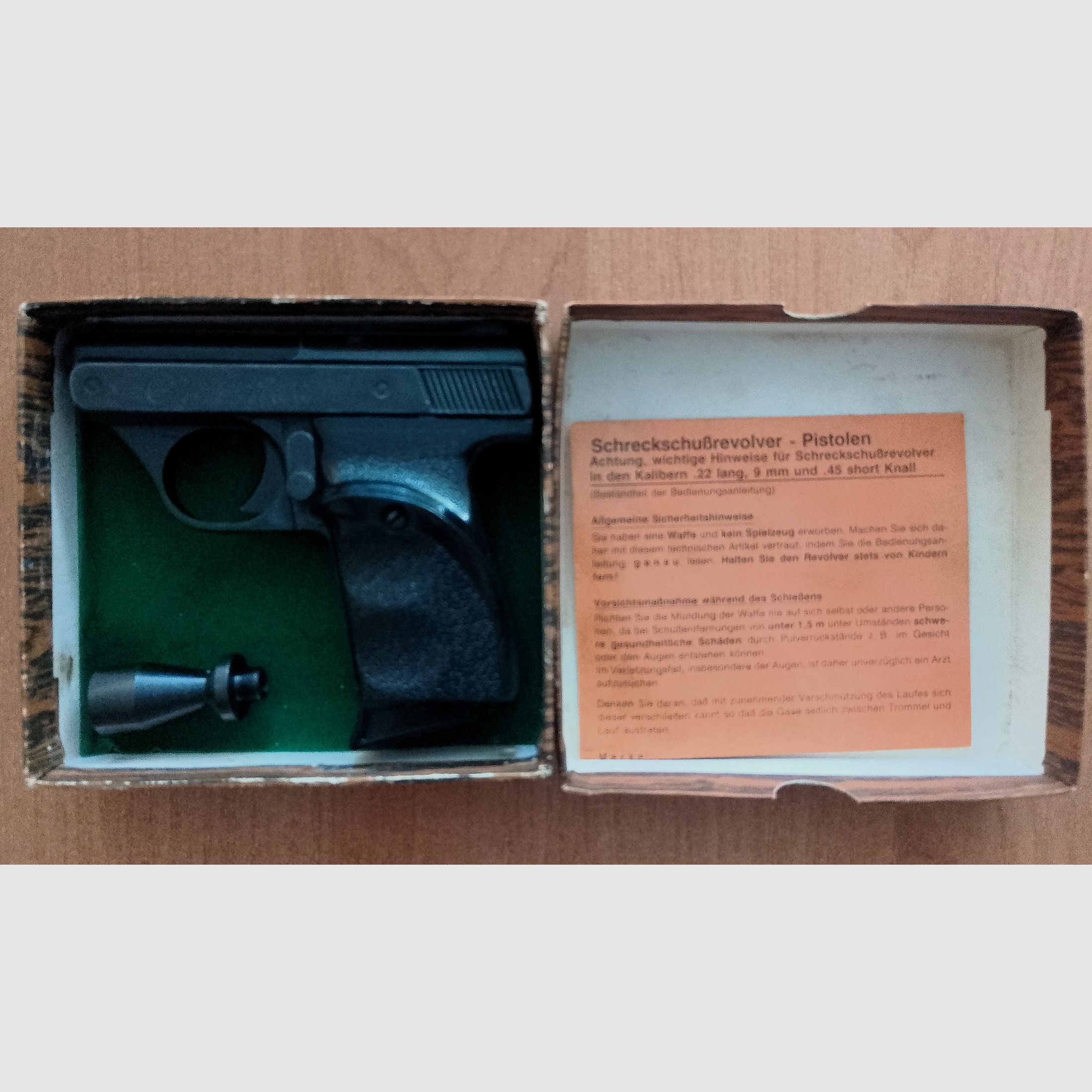 Rare ME 8 Combat in 8 mm blank in PTB 176/2 with packaging!