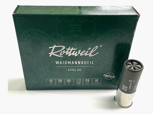 Rottweil 2431747 Waidmannsheil Steel HV 12/70 32g 3,50 mm 10St