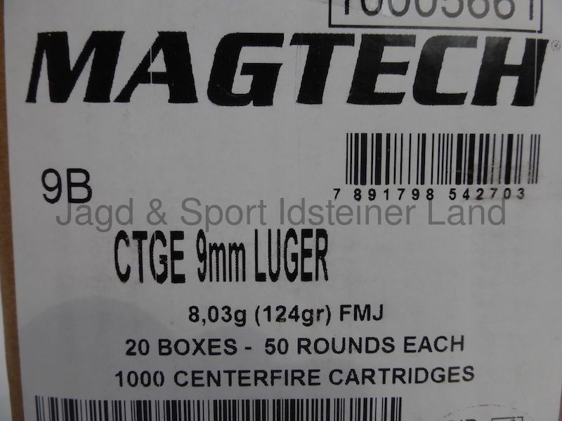 MagTech 1000 cartridges 124grs, FMJ