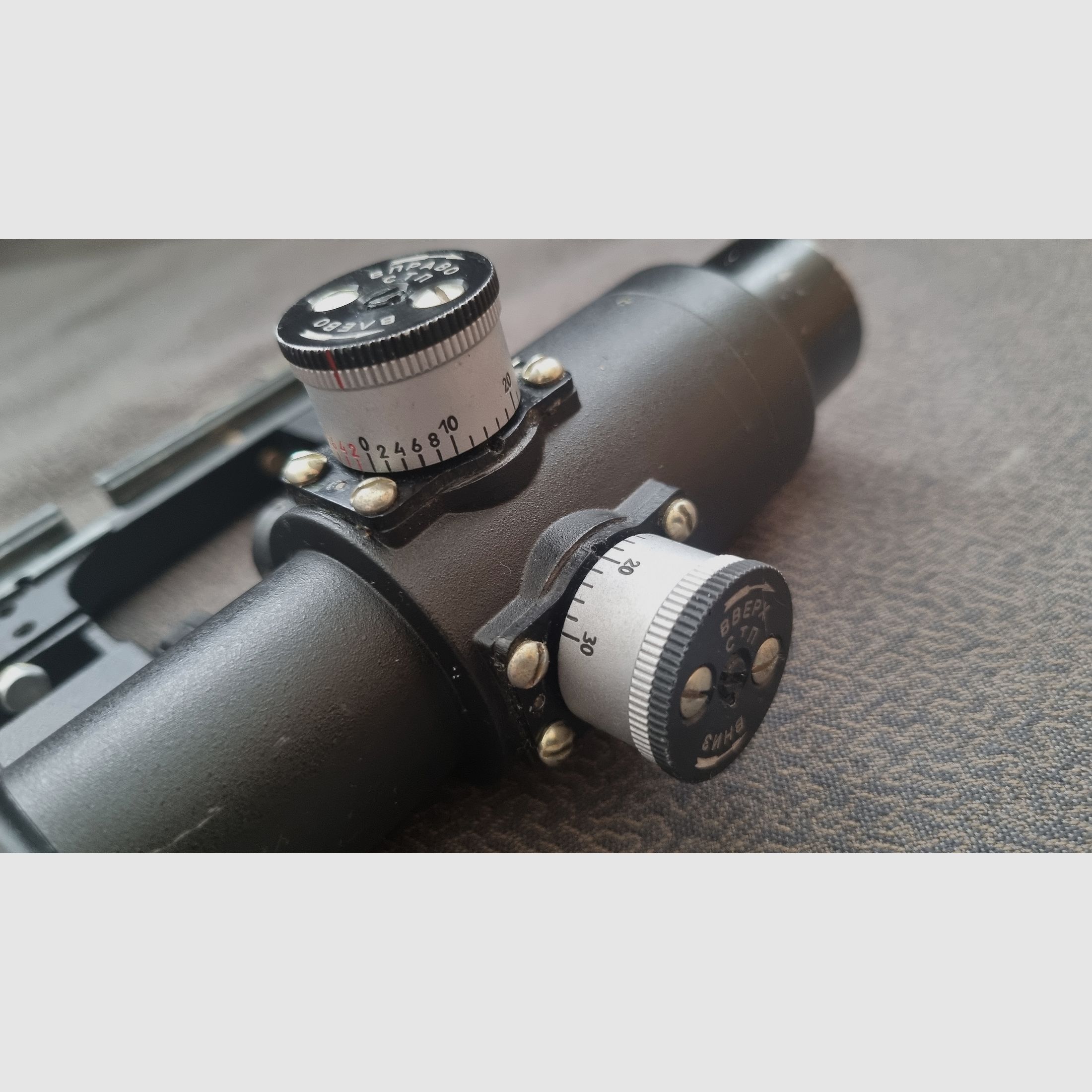 Collimatore russo BelOMO PK-AV per AK74 Kalaschnikow, Dragunow +++ Telescopio mirino con punto rosso URSS +++