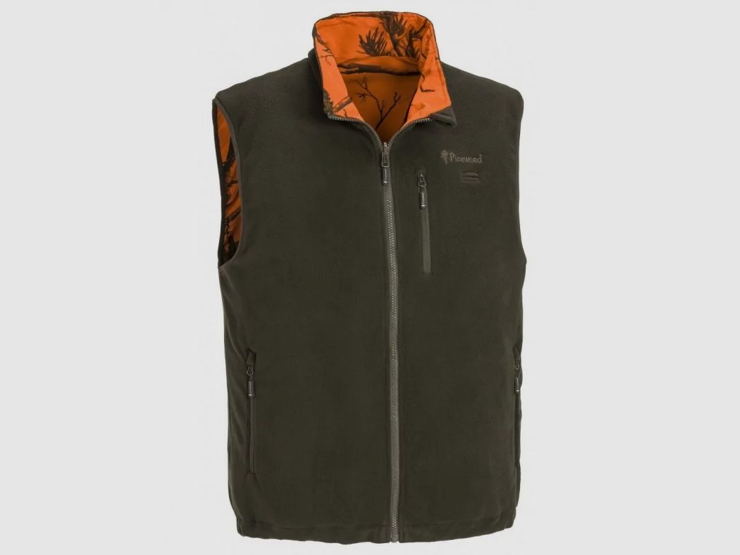 Pinewood Revers Camou Men's Hunting Fleece Vest, image 1 of 2