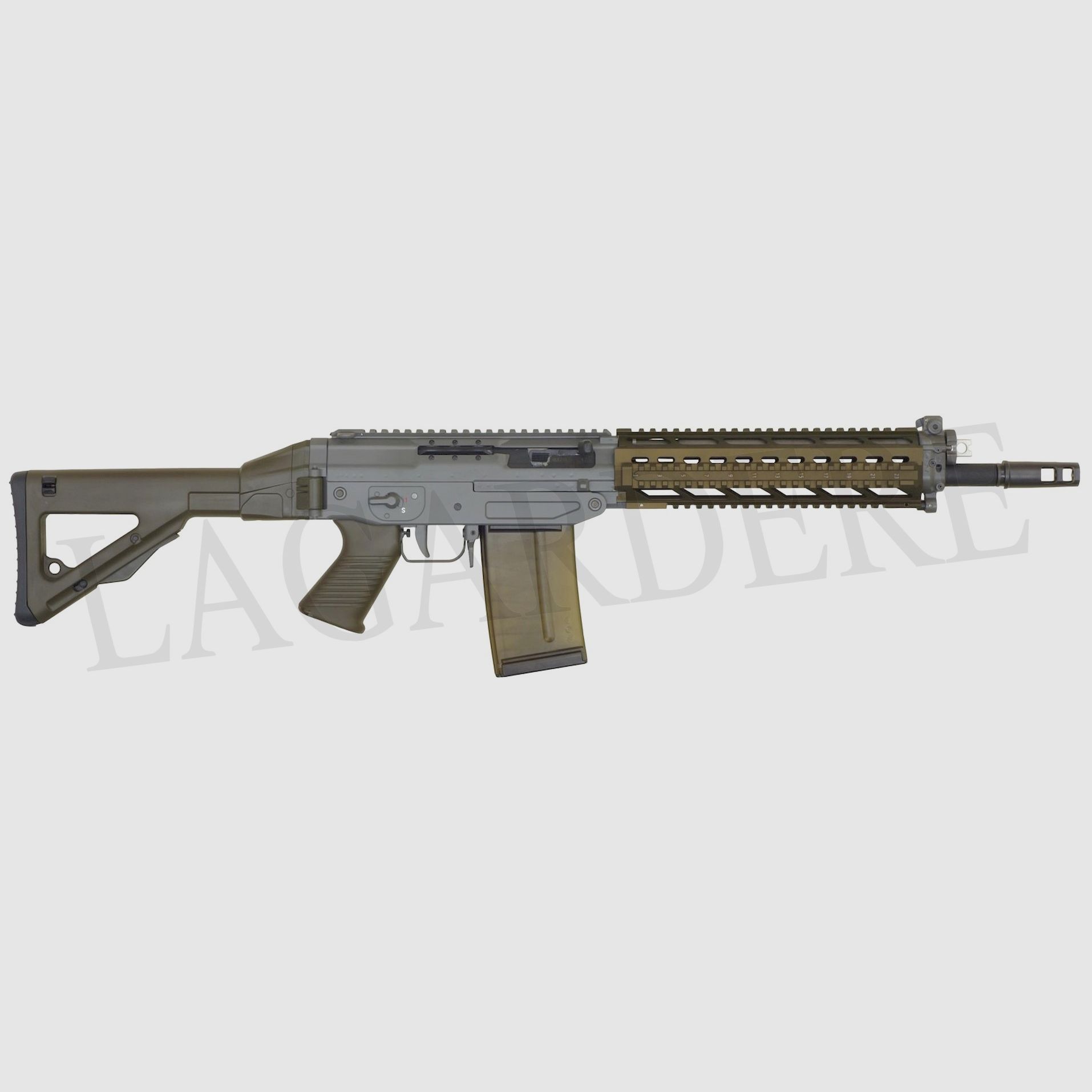 SAN SWISS ARMS SG 751 SAPR 11" VERDE 4 RAILS (FUCILE D'ASSALTO SEMIAUTOMATICO)