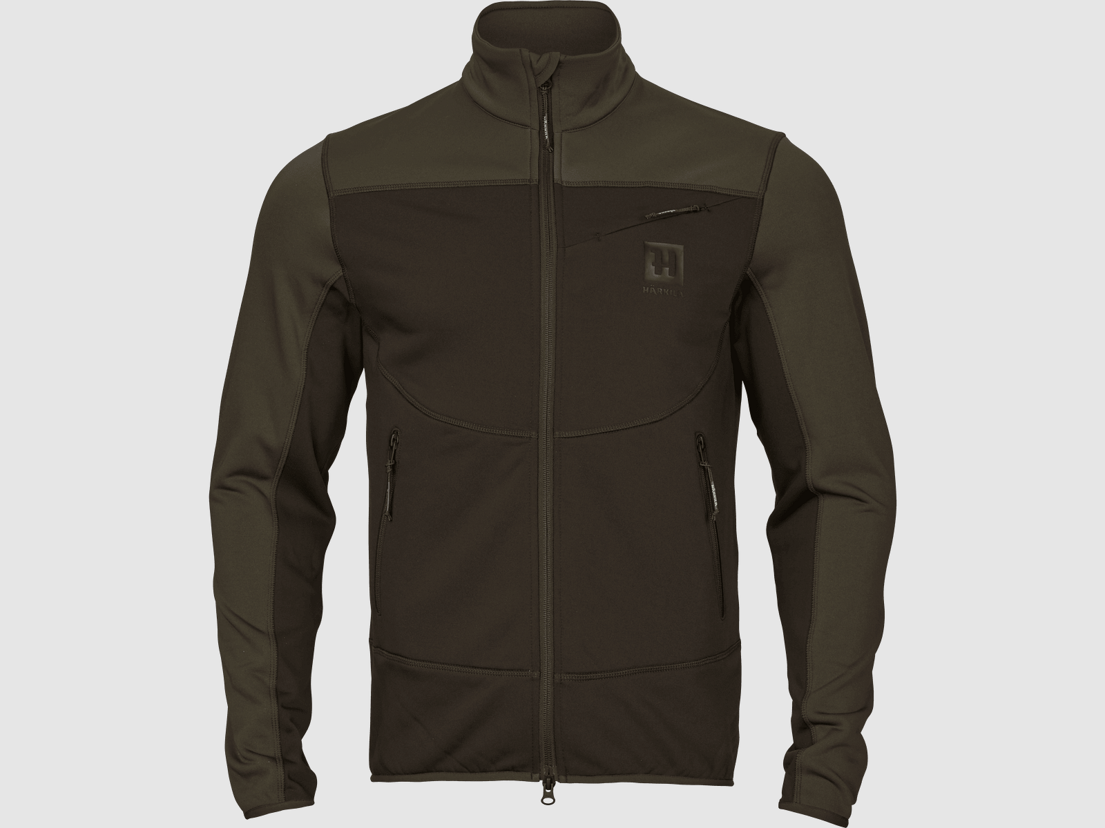 Härkila Olaf Fleece Jacket Men Shadow Brown/Forest Night, XL