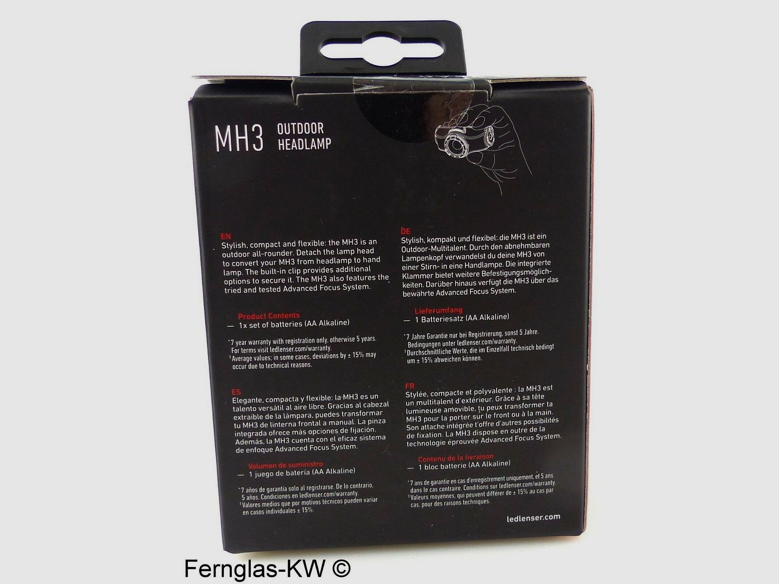 Ledlenser 501594 LED Kopflampe Stirnlampe MH3 Blau Weiß Leuchtkraft 200 Lumen