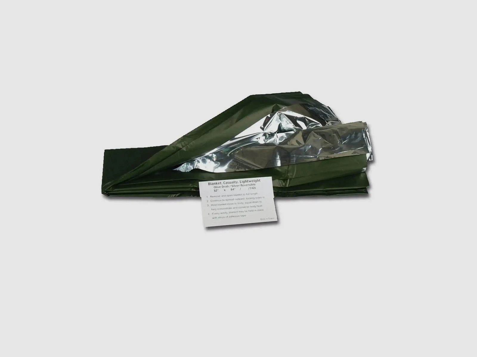 Mil-Tec Coperta di Emergenza Oliva/Argento 130x215cm