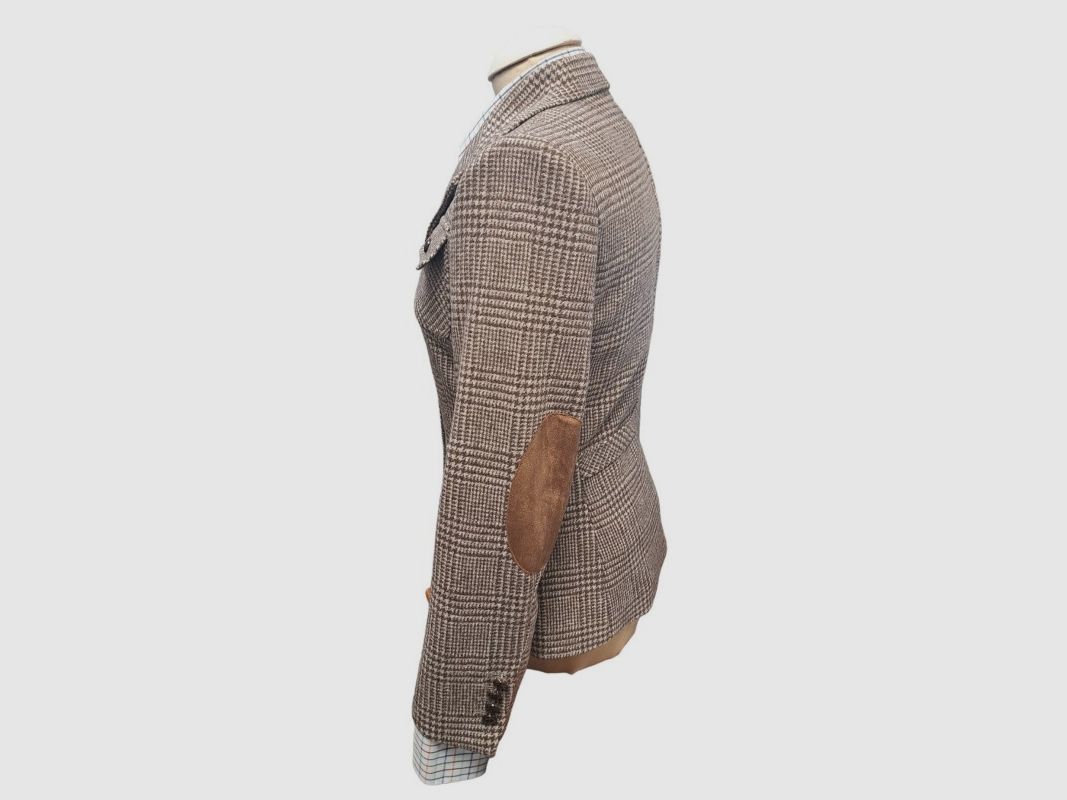 Veste femme en laine cintrée marron, image 1 sur 4