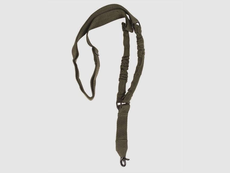 Tact. Gewehrgurt 1-Punkt OLIV 65-123cm m. Bungee / 1-Point Waffen Tragegurt Trageriemen Gewehrriemen