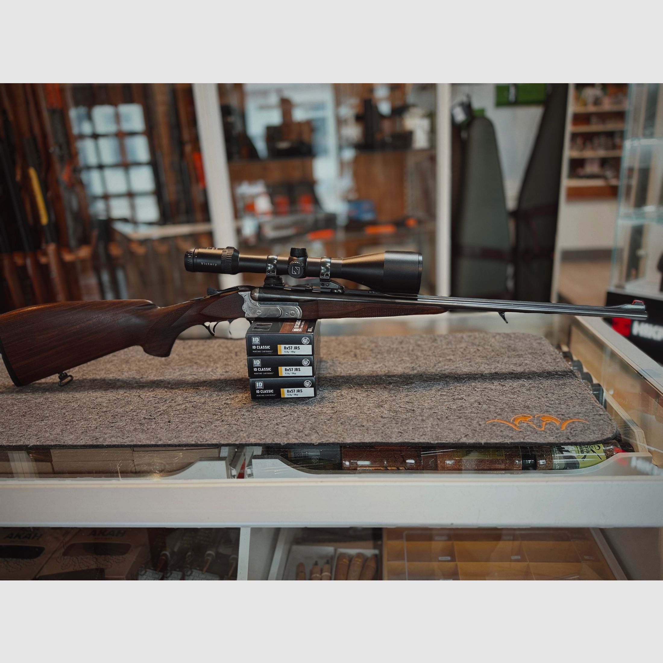 Merkel double rifle 8X57IRS like new!