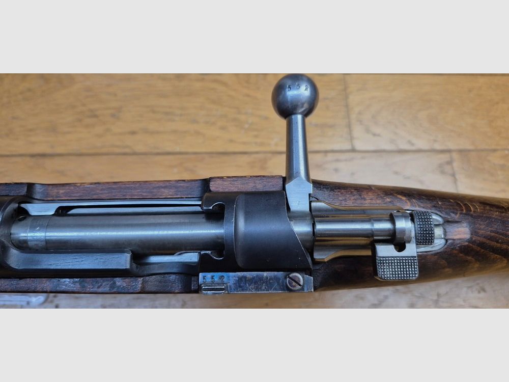 Muy bonito rifle de competición Mauser sueco M96 – Fabricación Carl Gustav de 1919 – Calibre original 6.5×55 sueco – Cargador limitado a un disparo – Familia Mauser 1893 – Alza de precisión – Mecánica sueca – Acabado 97% – Cañón espectacular – Arma de competición – Categoría D – TBE+, imagen 22 de 37