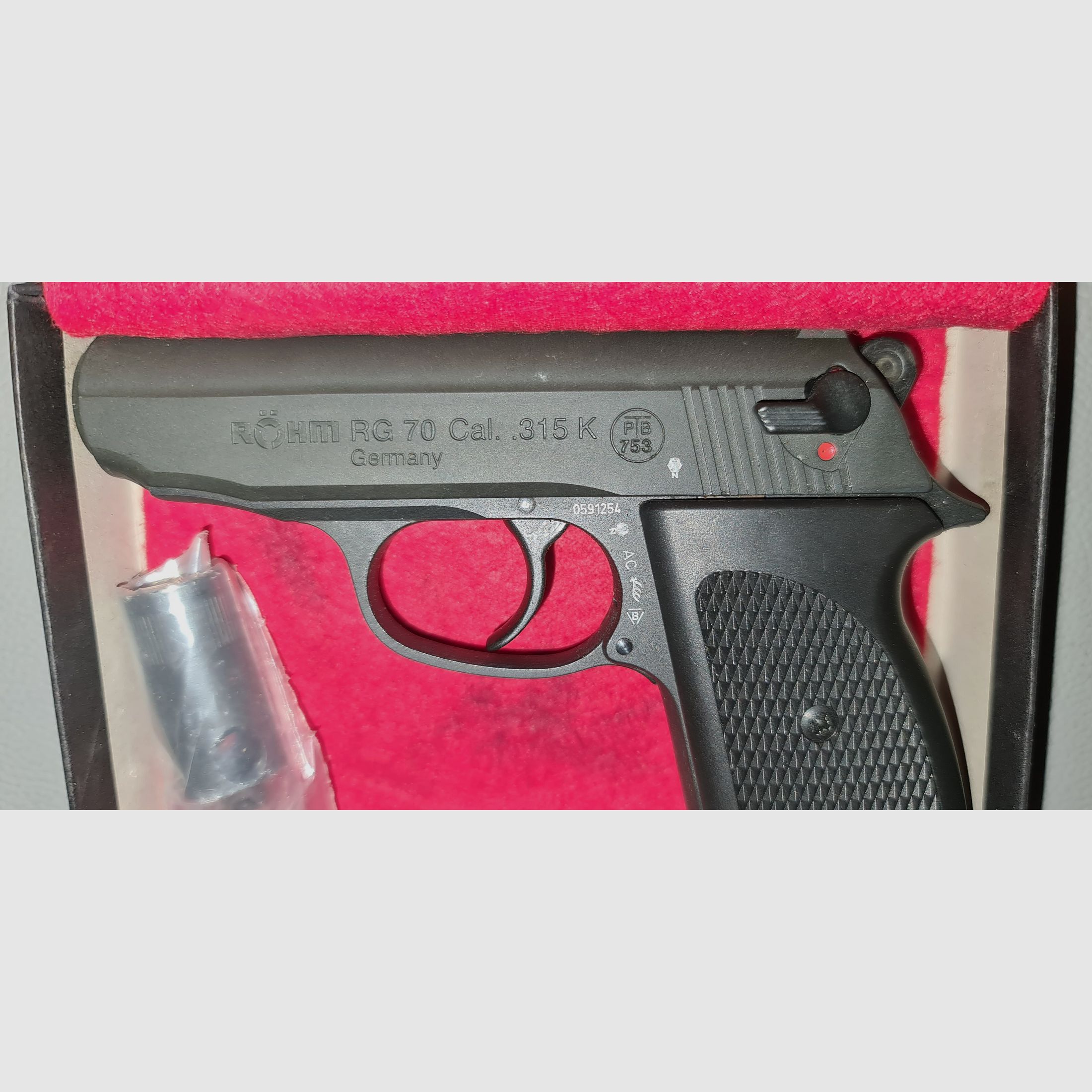 RÖHM RG 70 cal. 315 K / PTB 753 / SAMMLER SCHRECKSCHUSS GAS PISTOLE SILVESTER SELBSTVERTEIDIGUNG 