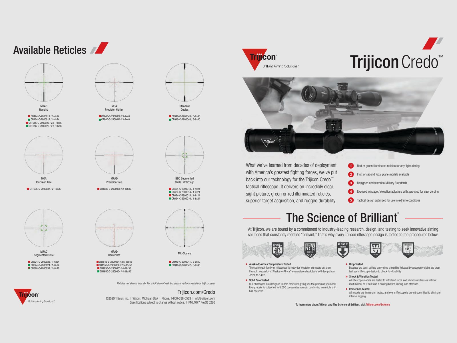 Credo 1-4x24 SFP MRAD Ranging rouge