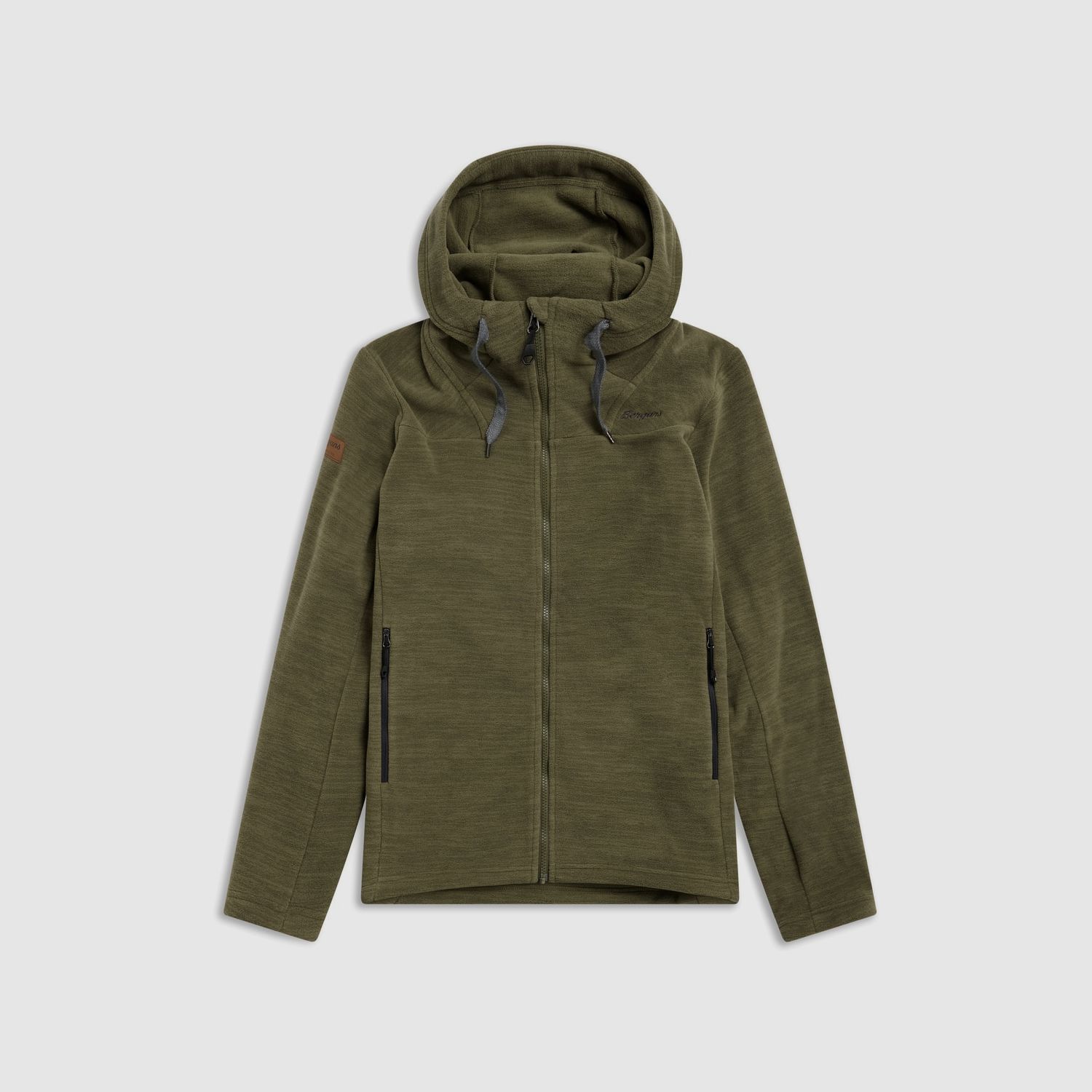 Bergans Hareid Fleece Hood Jacket Men Pine Forest M