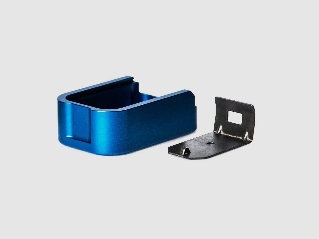 Aluminium Plus-2 set ter vervanging van plastic bodemplaat - Geanodiseerd Blauw