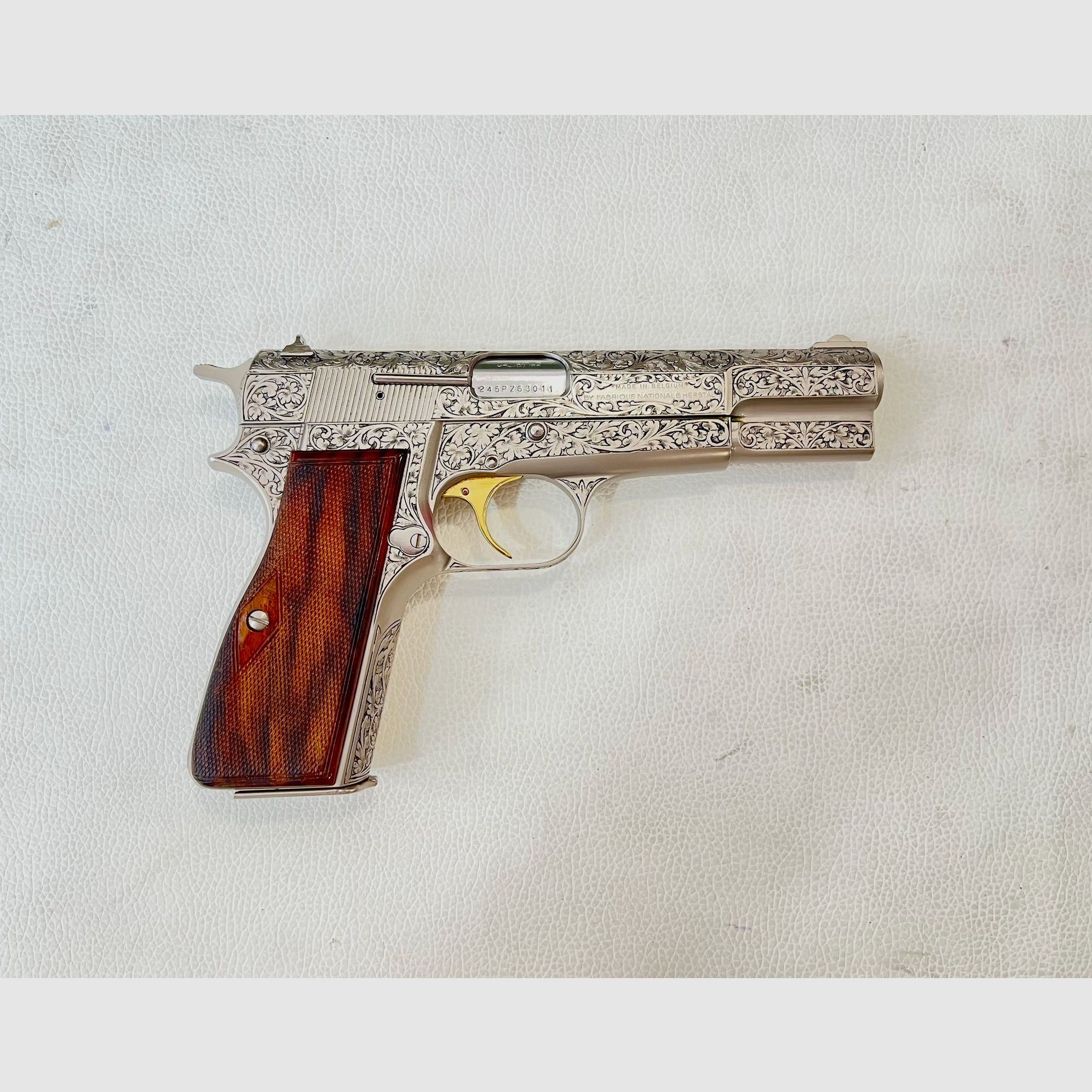 FN BROWNING HIGH POWER RENAISSANCE SILVER JMB CUSTOM - 7,65 PARA, Bild 6 von 9