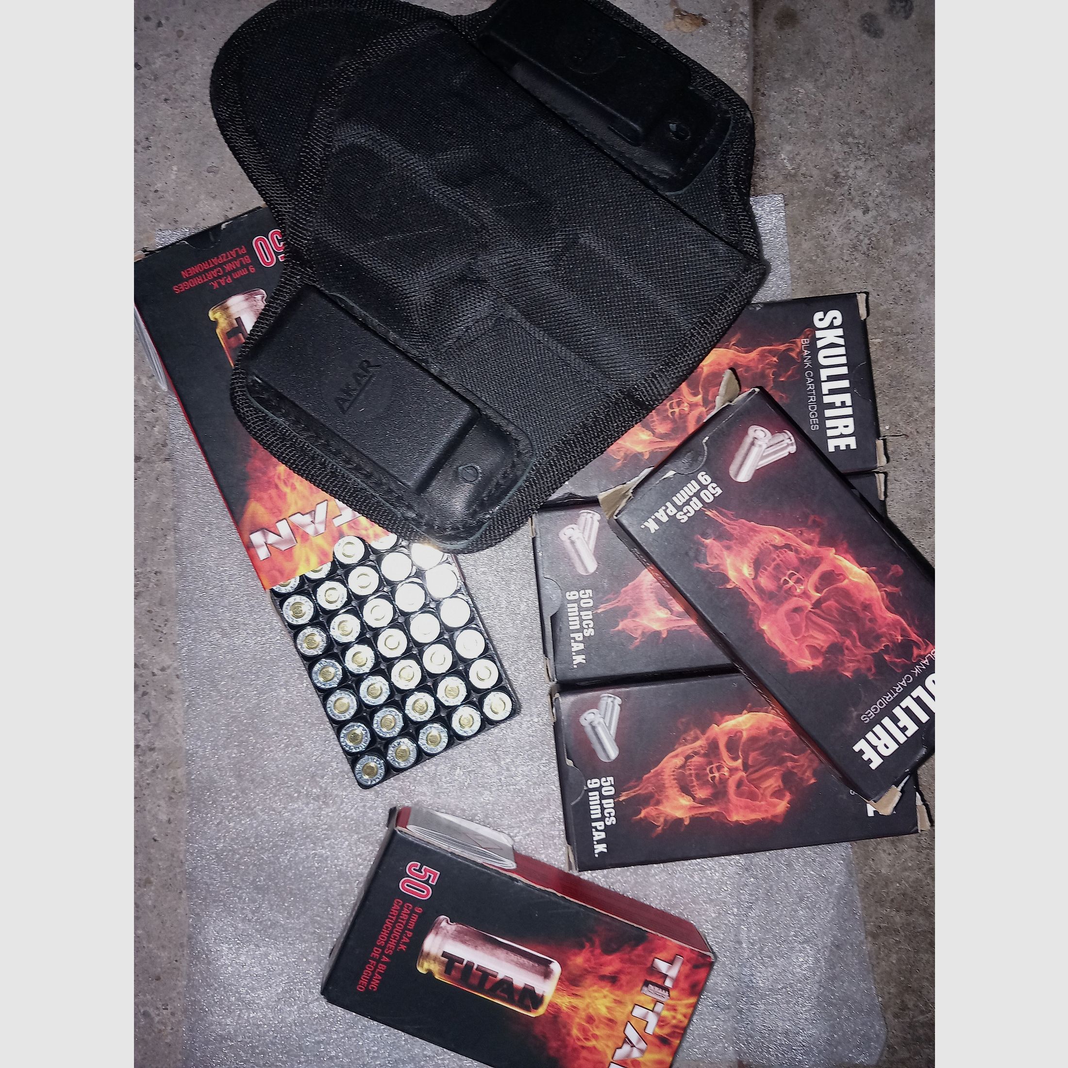 9mm pak munition und holster 