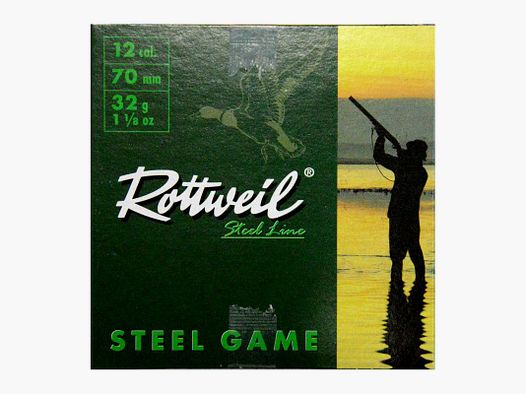 ROTTWEIL-MUNITIE 12/70 STEEL GAME – 2,6 mm – 25 STUKS