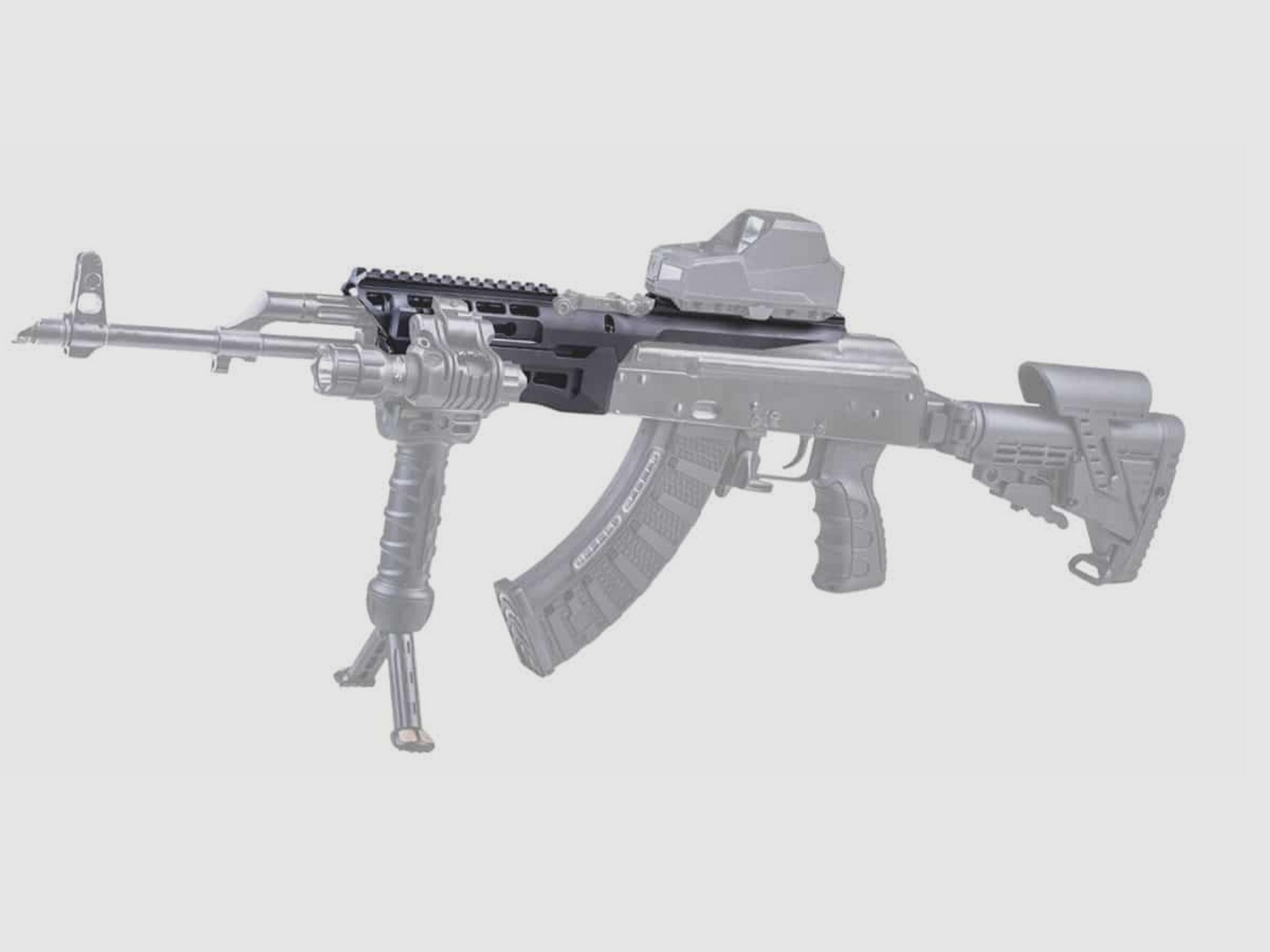 Système de rail de garde-main Picatinny CAA Tactical XRS74YG AK47 74 pour AK 74, AK 100, AKM, AKMS Garde-main Protection des mains