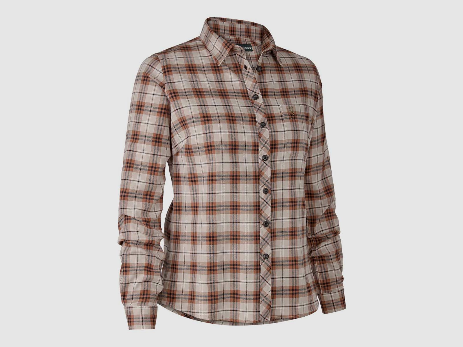 Deerhunter Bluse Lady Louisa Orange Check