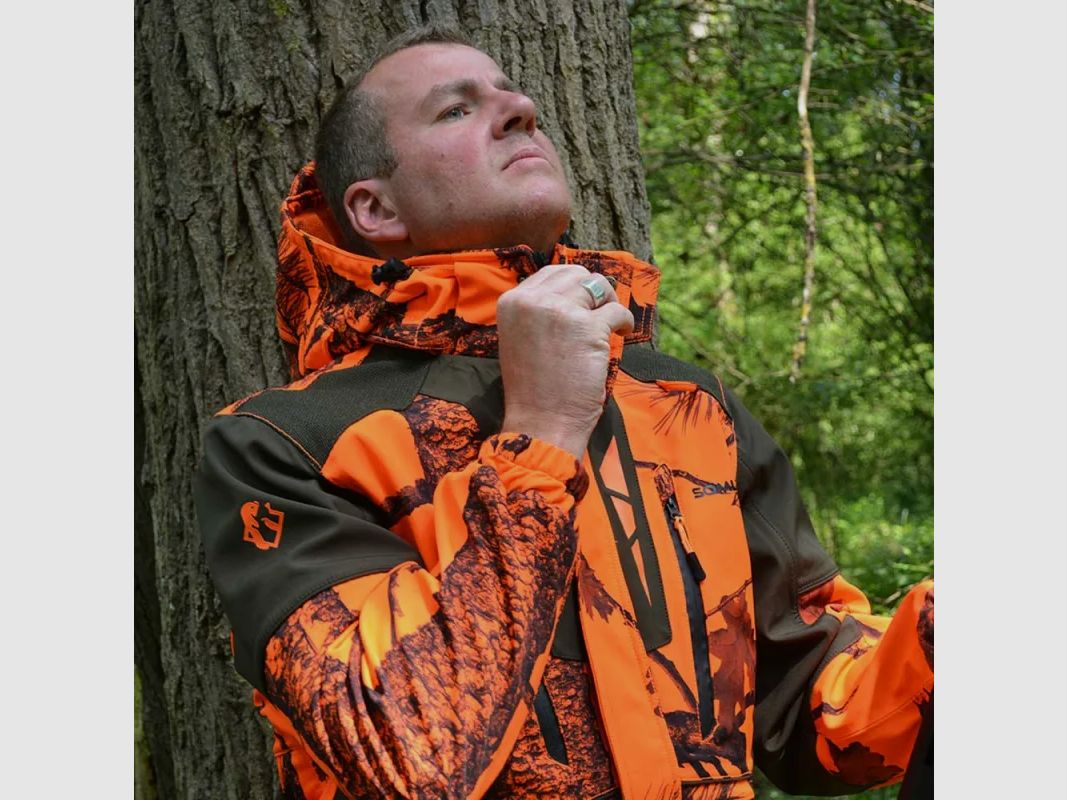 Jagdjacke Somlys Newtek JKT V2 Softshell orange Camouflage, Bild 6 von 15