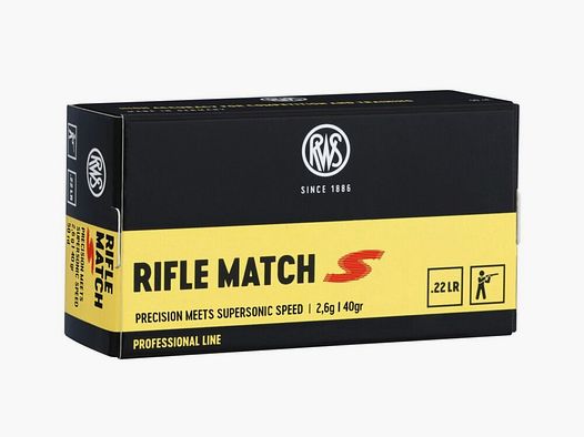 RWS .22 lr Fucile Match 40grs / 2,6g