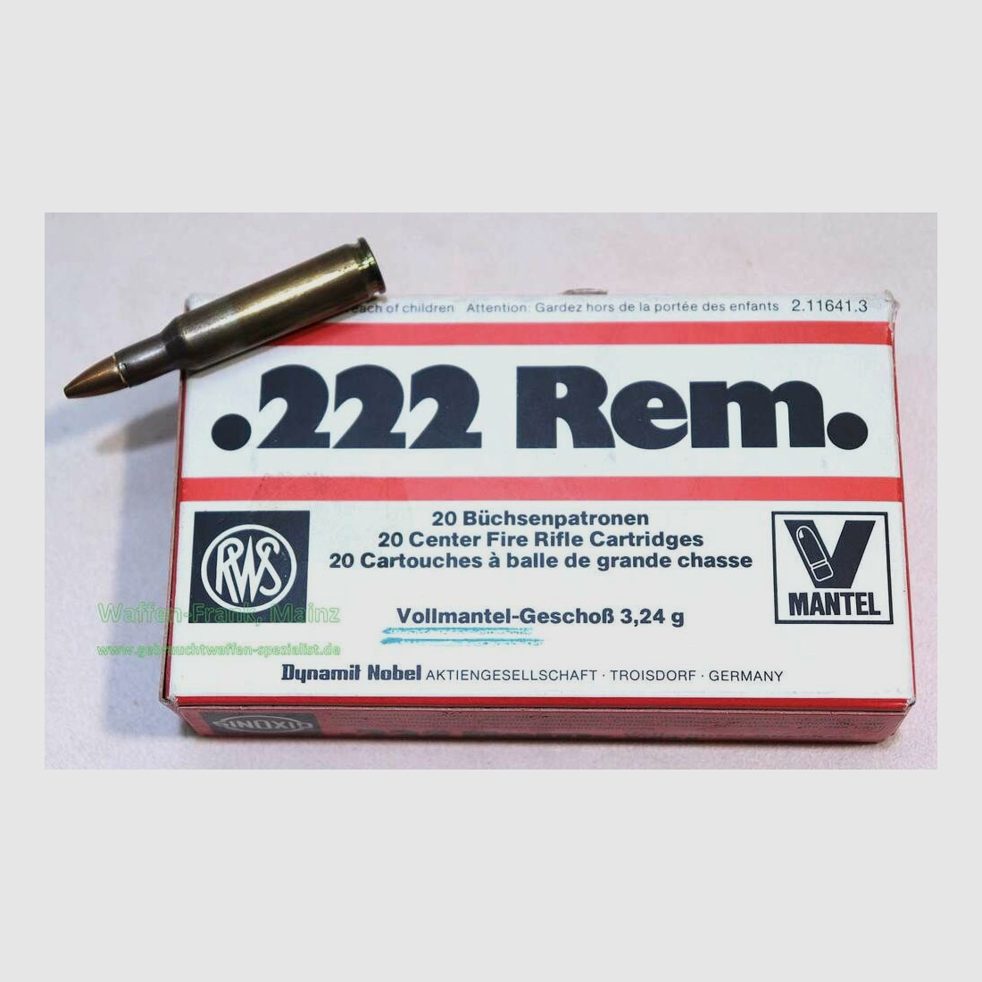 RWS (WZd.Fa.Rottweil) Cartuchos de rifle .222 Rem