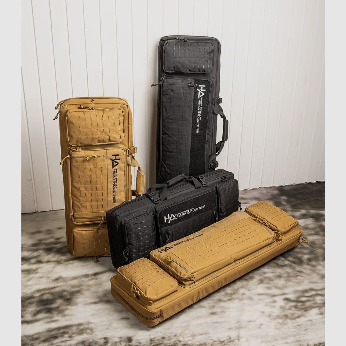 HERA-Arms Futteral f. Langwaffe TACTICAL RIFLE BAG schwarz 106cm/42' mit Außentaschen, Bild 4 von 5