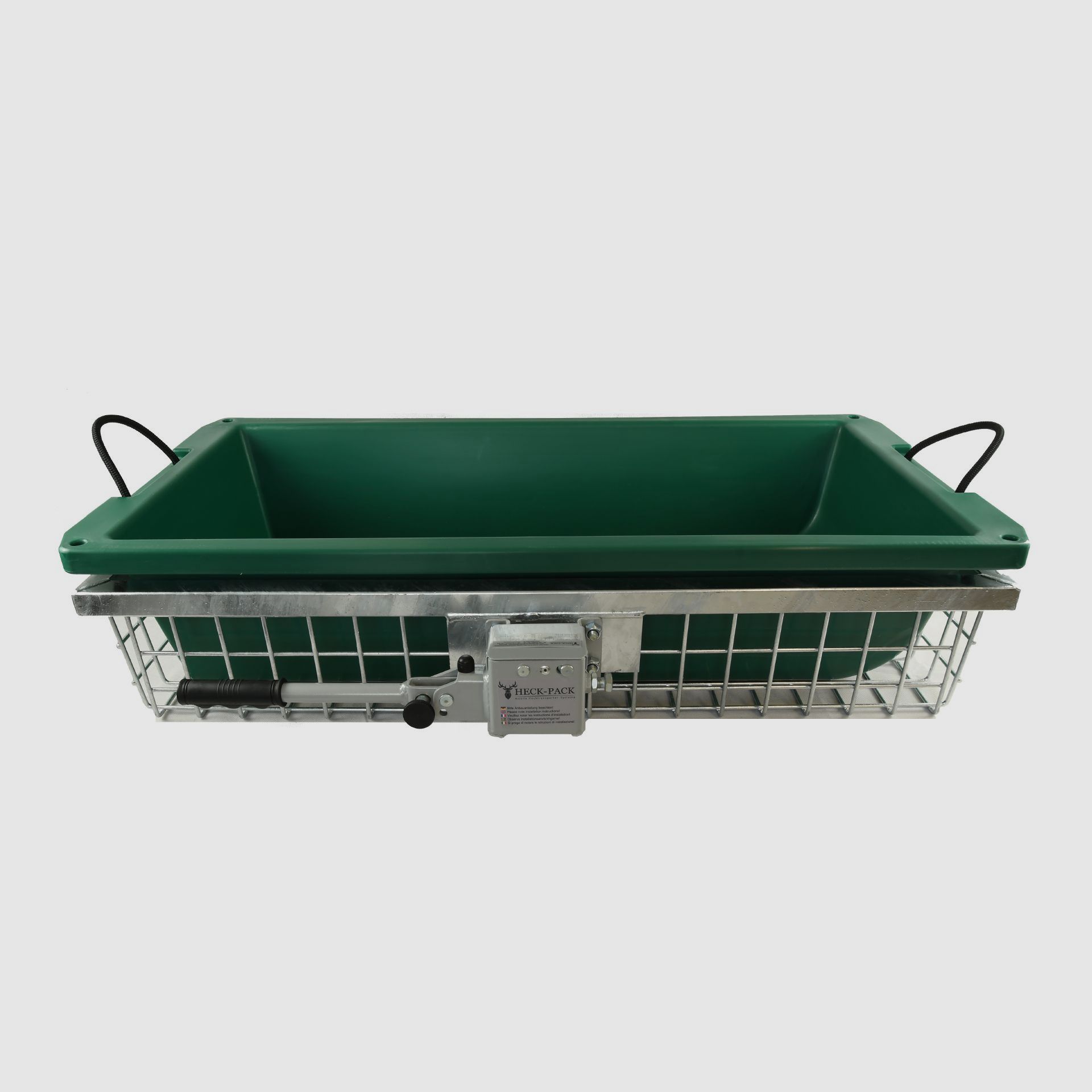 Zestaw Jungjäger Heck-Pack: uchwyt tylny + wanna na dzikie zwierzęta + siatka ochronna (1000x500x175mm)