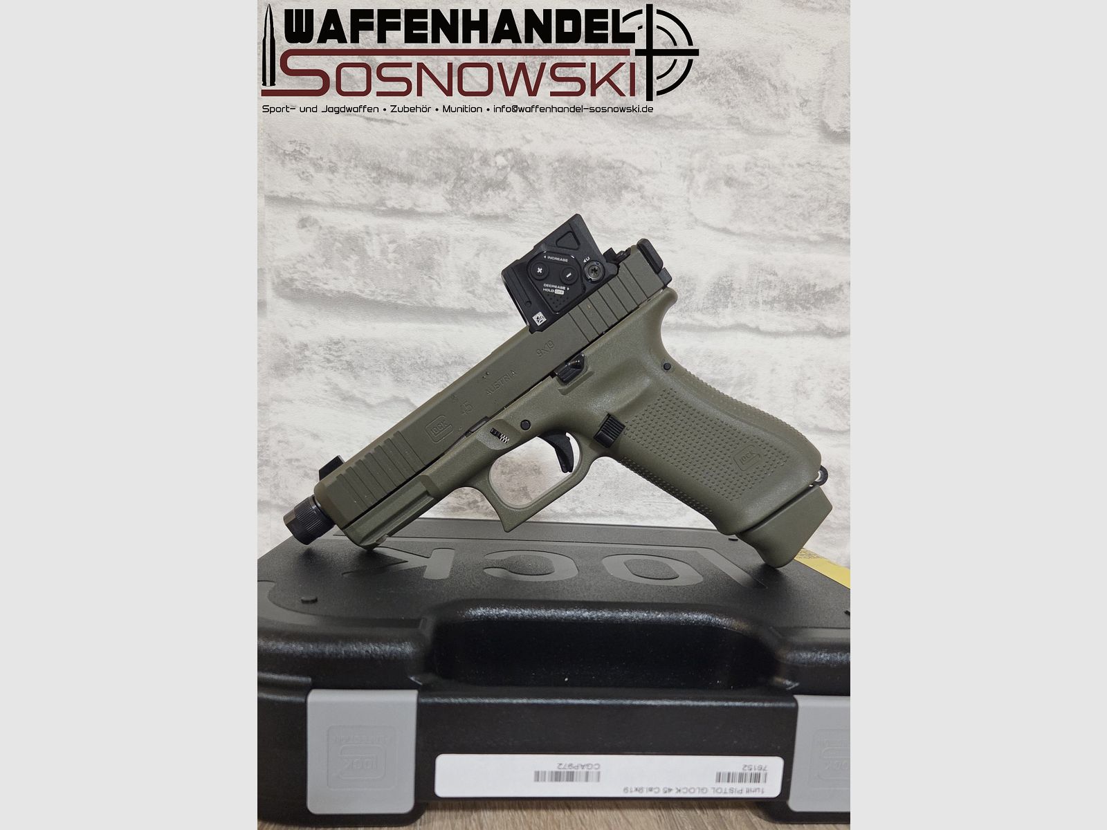 Pistola Glock 45 MOS/FS/GL A-CUT™ Hunter Combo / Aimpoint COA 9mm Luger