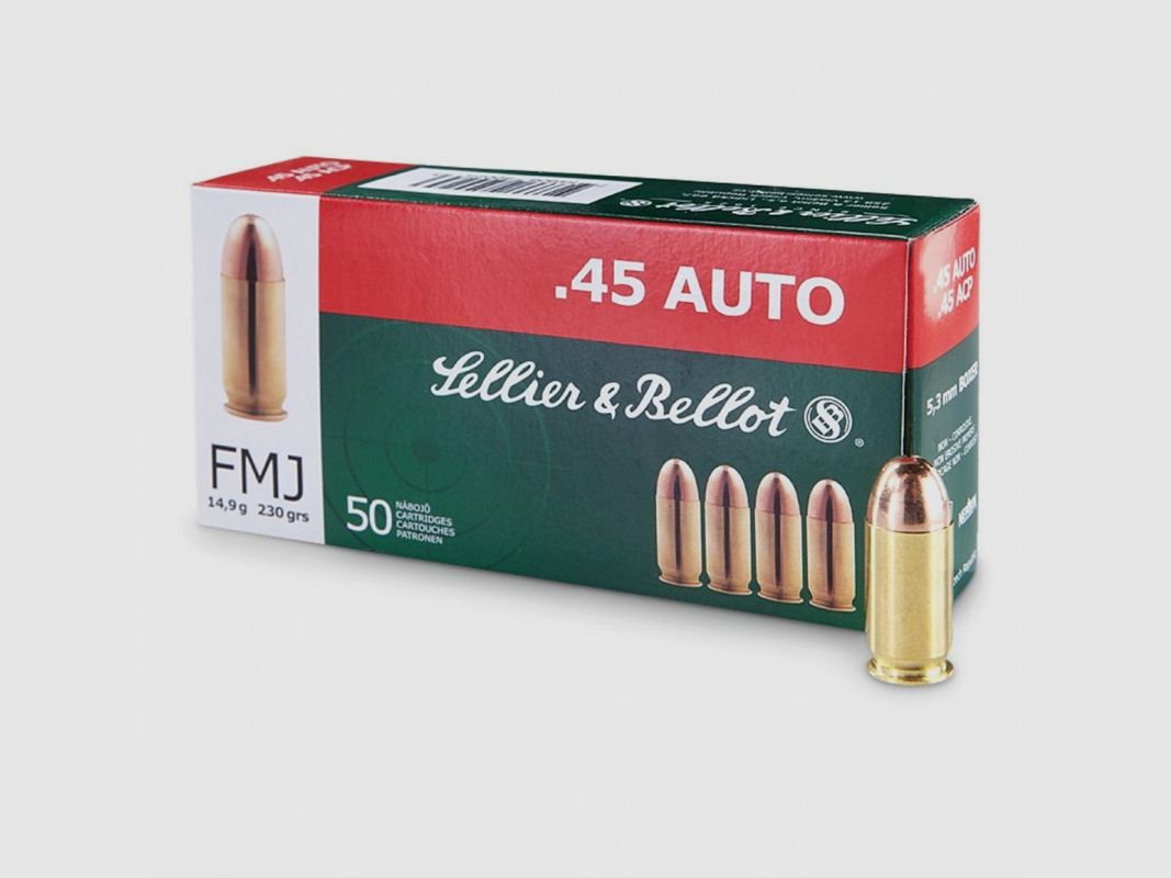 SB .45 ACP FMJ 230 grain confezione da 50, immagine 2 di 2