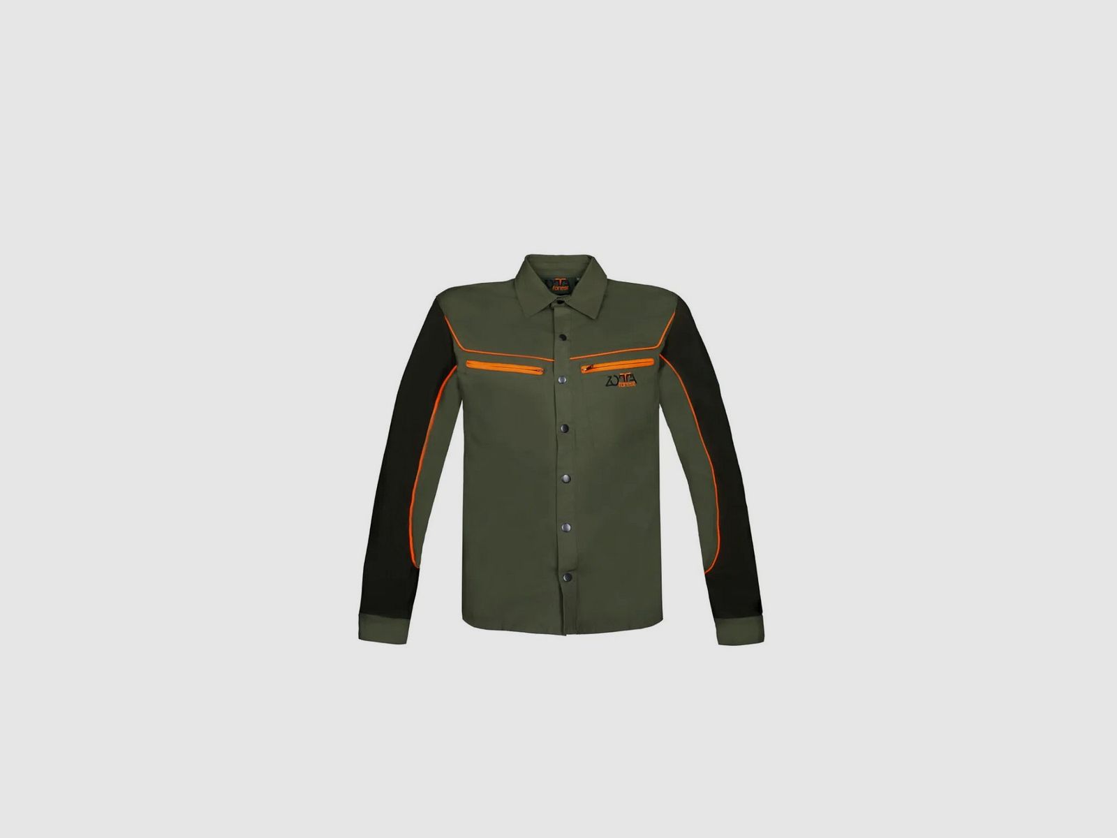 Zotta Forest - Jungle Man Shirt grün mit orangefarbenen Einsätzen