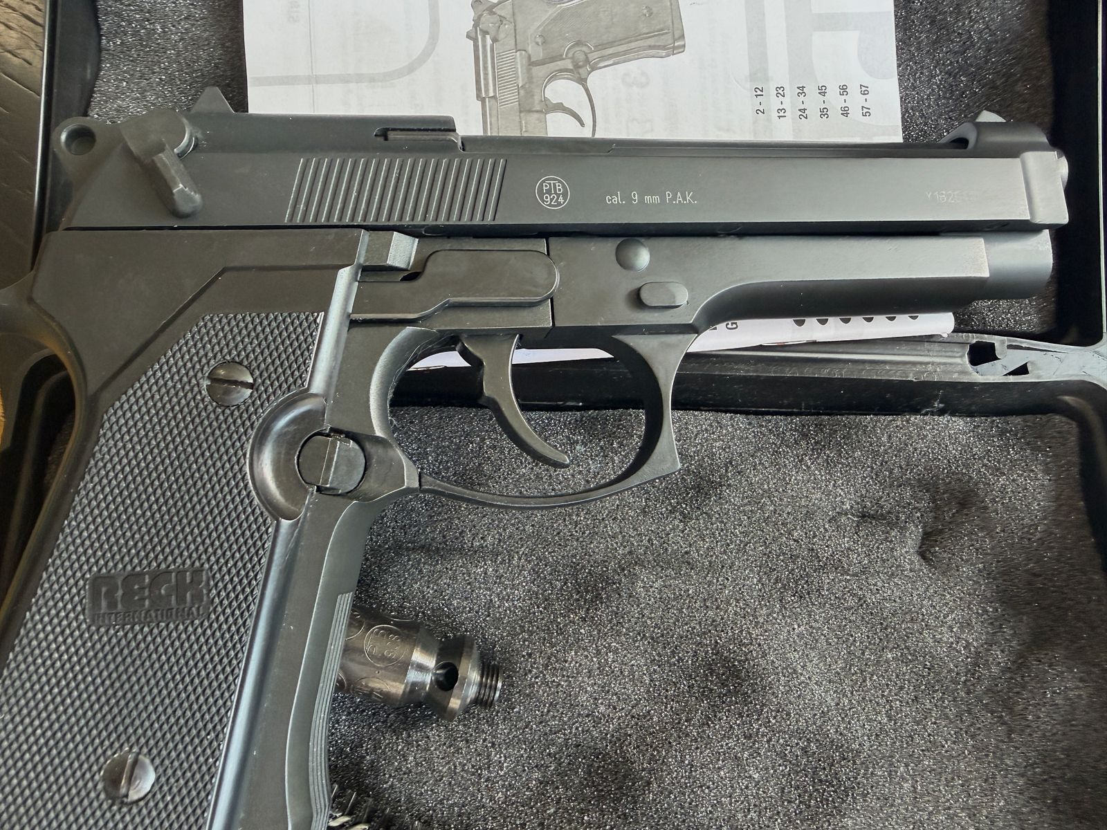 Reck Miami mod 92 F Gas Signal 9 mm top Zustand mit viel Zubehör 