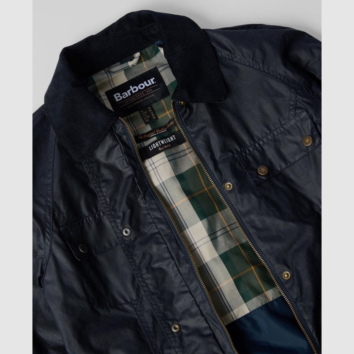BARBOUR Wachsjacke Arlo Utility Royal Navy/Ancient Tartan