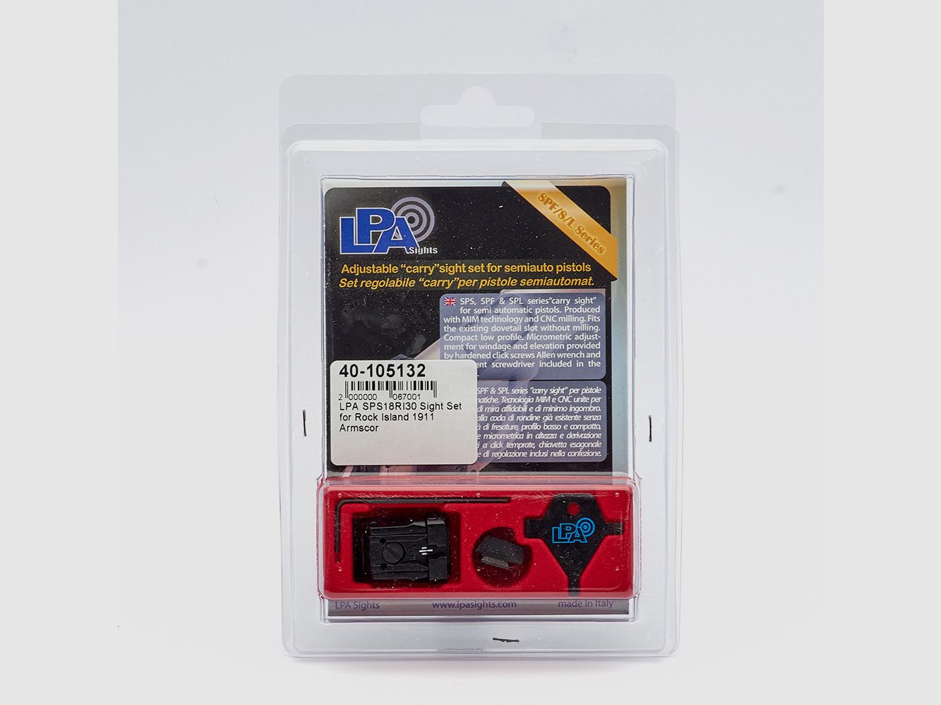 LPA SPS18RI30 Ensemble de vise pour Rock Island 1911 Armscor, image 2 sur 3
