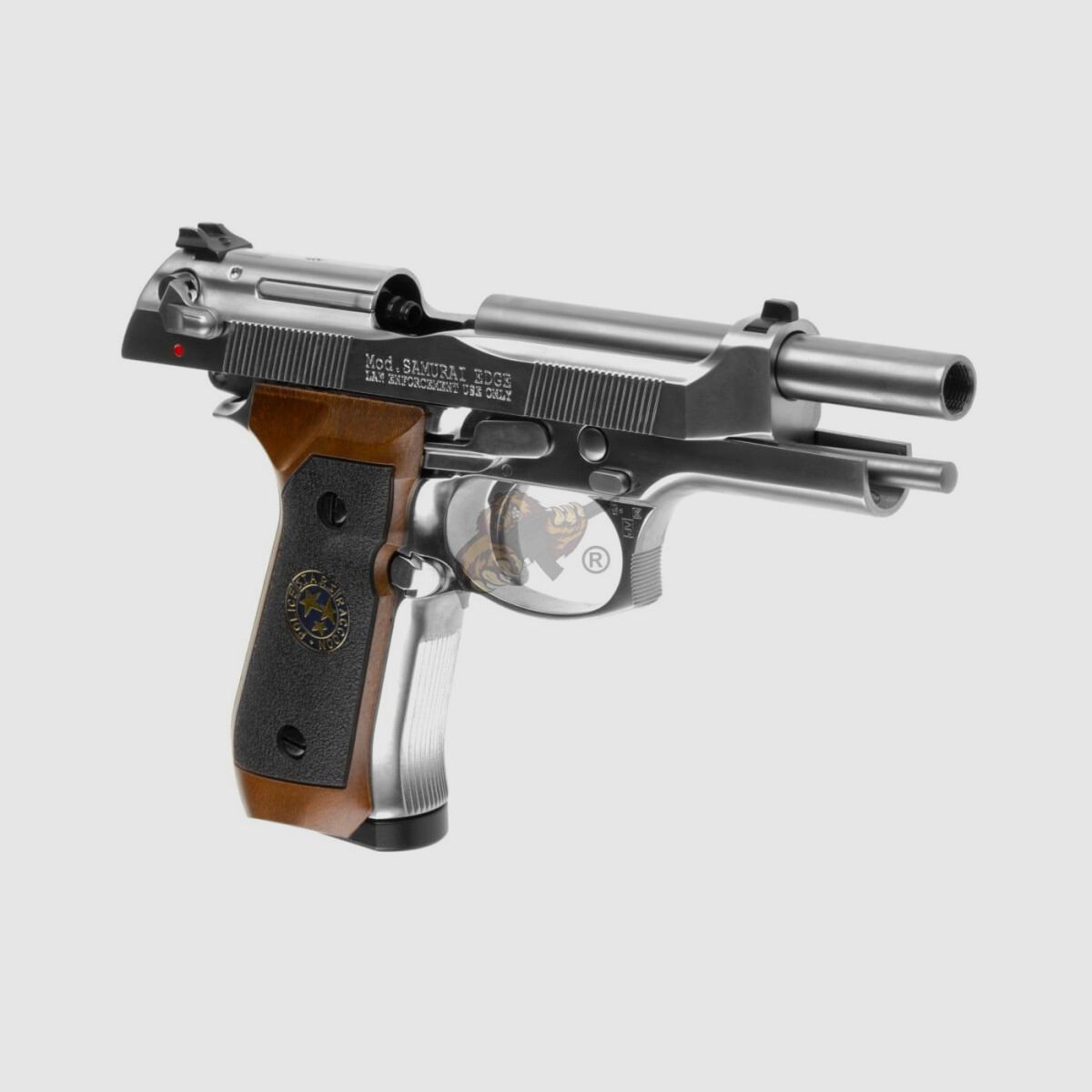 M92 Mod. Samurai Edge GBB CO2 Zilver Volledig Metaal (Zilver/Hout) Airsoft -F-