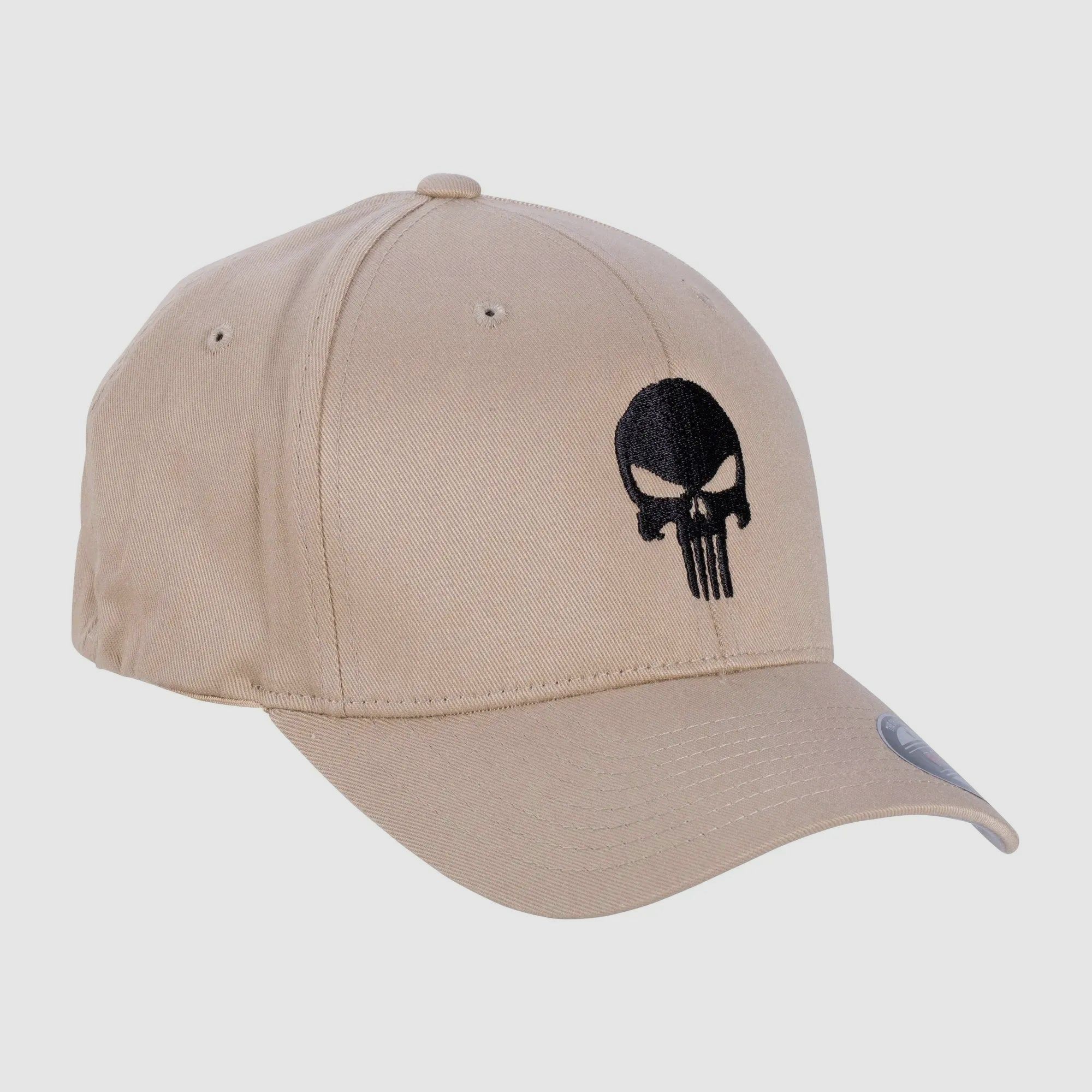 Flexfit Café Viereck Cap Flexfit Punisher schwarz sand