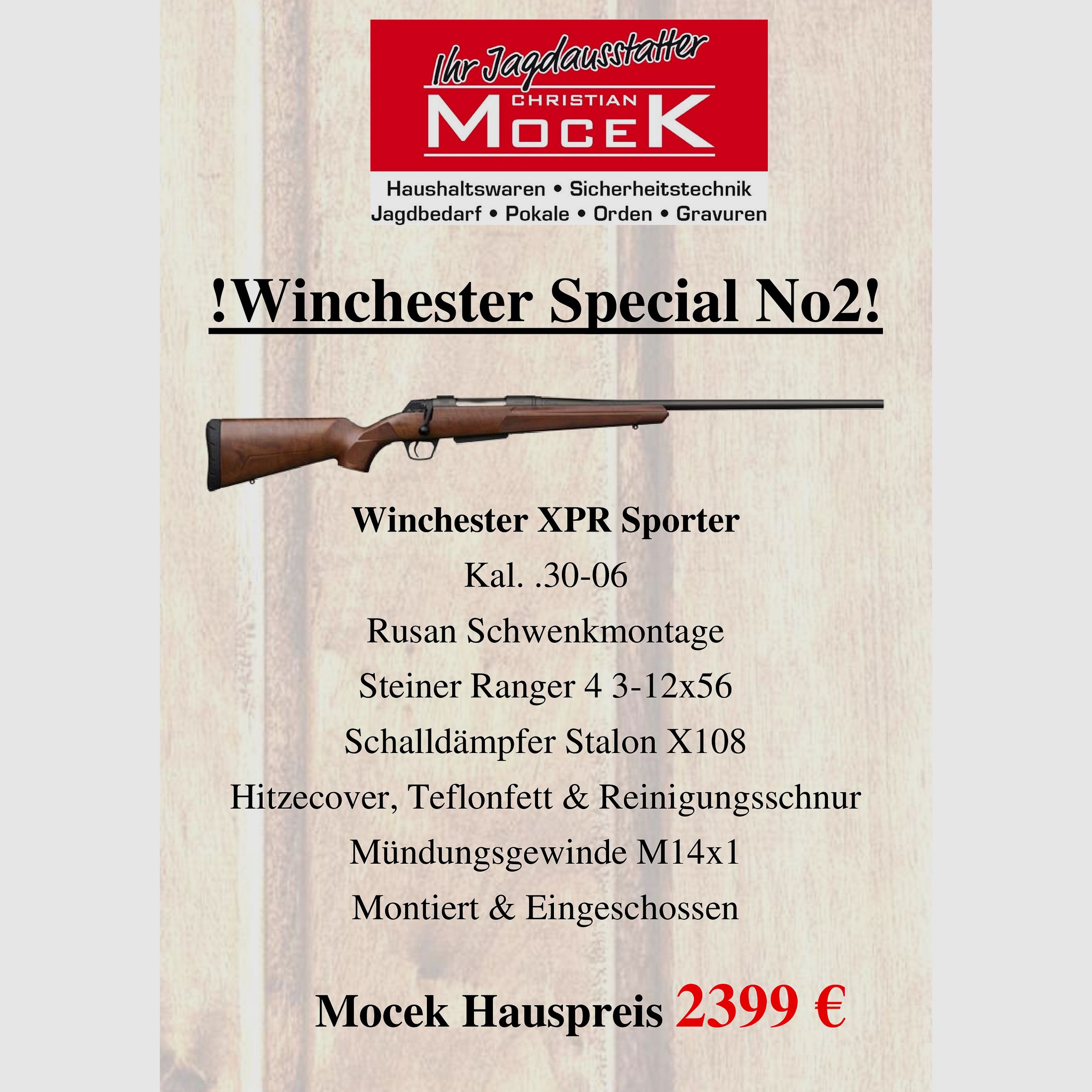 Winchester XPR Sporter, mit Steiner Ranger 4 3-12x56