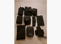 Diverse tasaccessoires als set voor riem achterste kolf patroonhouder kaliber 12