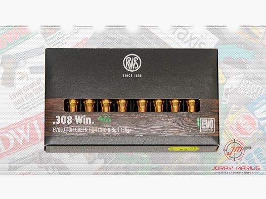 .308 Win RWS EVO Green 8.8g 136gr Senza Piombo