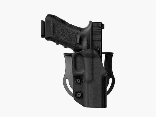 VEGA HOLSTER – GÜRTELHOLSTER AUS POLYMER MIT ZWEI INKLUSIVE UNTERSTÜTZUNGEN „OPEN“ FÜR GLOCK 17/19/22/23 (FARBE GRÜN)